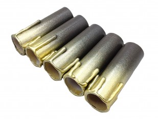 Chandelier Candle Tubes brown with gold drip Card 85mm x 24mm 5 pack  