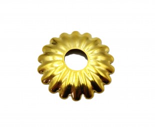 Brass plated Decorative Rosette flower cap cover 35mm Diameter with 10mm Hole 