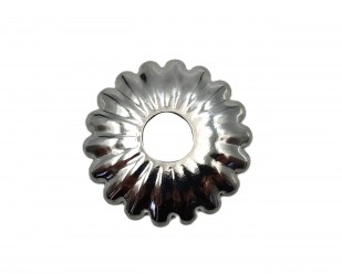 Chrome plated Decorative Rosette flower cap cover 35mm Diameter with 10mm Hole