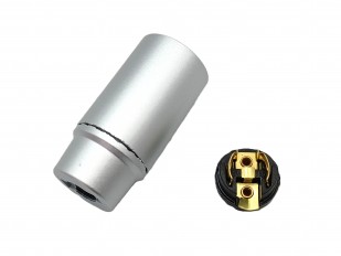 E14 SES Bakelite Lamp Holder Plain Skirt silver