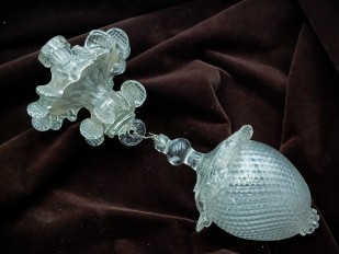 Antique Murano chandelier glass finial