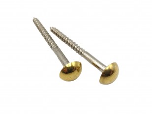 2 inch screws with dome caps in brass 13mm head