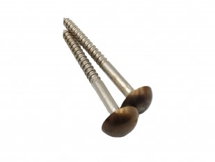 2 inch screws with dome caps in antique brass 13mm head