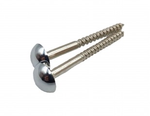 2 inch screws with dome caps in chrome 13mm head