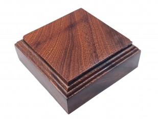 Mahogany ceiling pattress, thick square ceiling pattress or plinth varnished 