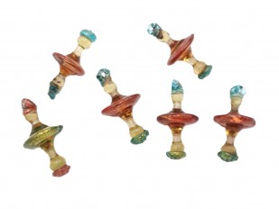 6 Murano tiny glass chandelier drops Circa 1890