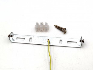 Light fixing ceiling rose strap bracket earthed 150mm  2 antique brass nuts