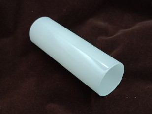 Glass Candle Tube Sleeve Cover in White 100mm X 29mm