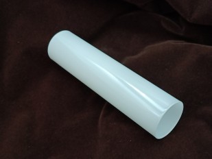 GLASS CANDLE TUBE SLEEVE COVER IN WHITE 130MM X 29MM