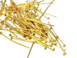 100 grams of 30mm x 0.8mm (approx. 720 pins) Brass Pins