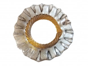 Antique Murano amber and smoked glass chandelier hoop