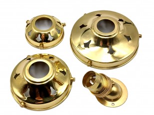 Angle batten lamp holder BC B22 with choice of lamp shade holder