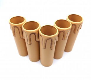 Candle Tube Antique Drip Plastic 90mm x 27mm