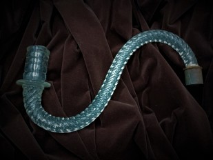 Antique Murano Clear Glass Chandelier Arm For Candle 