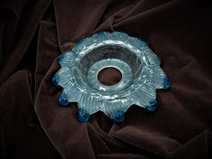 Antique Venetian Chandelier Glass Dish with Blue tips  