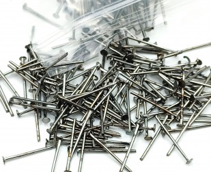 100 chandelier connecting pins aged black nickel 16mm x 0.8mm 2mm head 