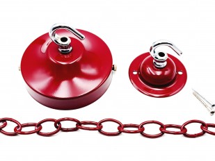 Burgundy and chrome ceiling rose hook large or small with optional chain 