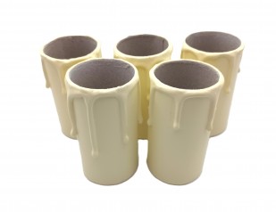 Candle Tubes for chandeliers Cream Drip Card 65mm x 32mm