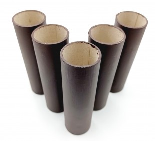 5 Chandelier Candle Tubes brown Card 100mm x 26mm  