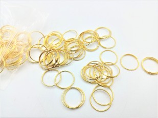 100 chandelier connecting rings 15mm Gold Colour