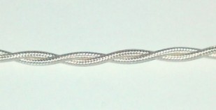 BRAIDED 2 CORE SILK FLEX CHANDELIER CABLE CREAM 0.75mm