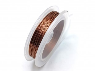 Chandelier wire antique bronze coloured copper 0.6mm x 10 metres