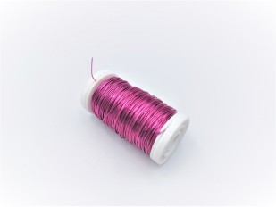 Chandelier wire pink metallic coloured copper 0.5mm x 45 metres 