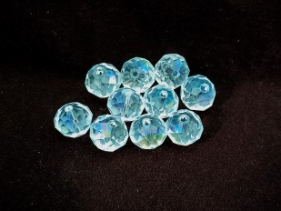 Clear AB Czech Crystal Glass Faceted Beads 10mm