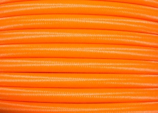 ROUND OVERBRAID 3CORE SILK FLEX CABLE IN ORANGE 0.50 MM