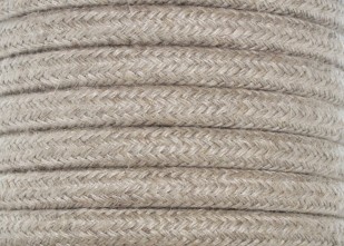 Braided Round silk Electric Cable  Hessian Finish 3 core 0.50mm x 100metres