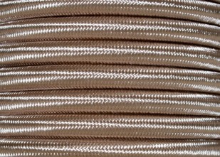 100 Metres of Braided Round silk flex Cord in Pigeon 3 core 0.50mm