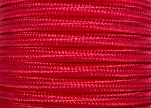 3 CORE ROUND PVC OVERBRAID RED ELECTRIC CABLE 0.50MM