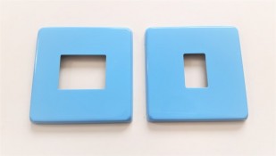 Light Switch Cover Plate Conversion In blue double or single switch