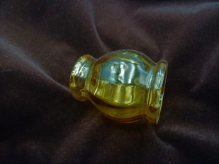 Venetian Chandelier glass stem spacer tinted amber SOLD