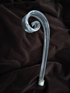 Murano Clear Glass Chandelier Scroll