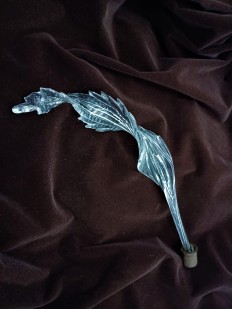 Venetian Twisted Clear Glass Chandelier Leaf  