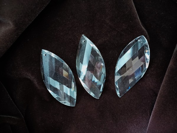 Crystal Chandelier Pendant Drops Twisted Leaf x 3