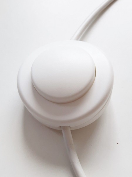 Inline floor or table lamp switch in white 2 core