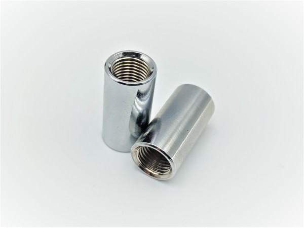 20mm long chrome Coupler 10mm Internal Thread 2 pack