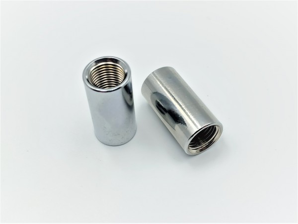 20mm long chrome Coupler 10mm Internal Thread 2 pack