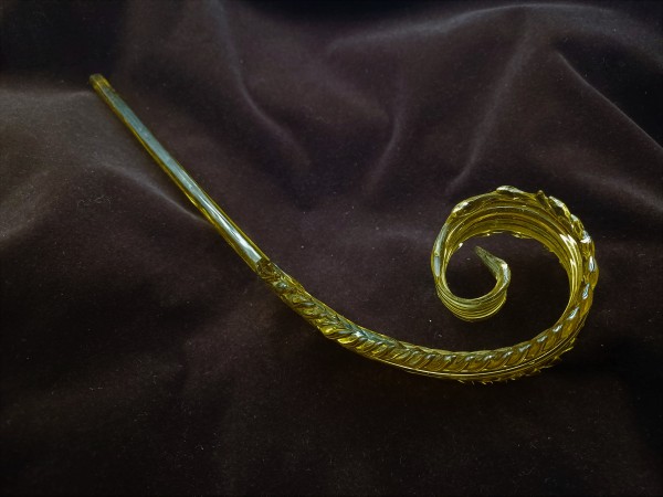 Venetian Chandelier glass amber leaf crook