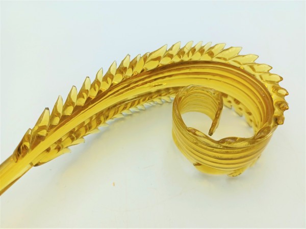 Venetian Chandelier glass amber leaf crook