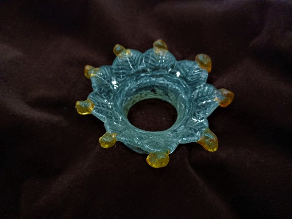 Venetian Chandelier Glass Collar With Amber Tips