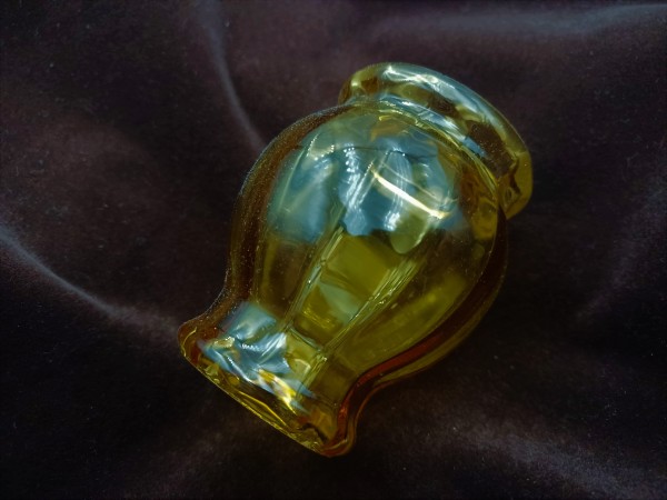 Venetian Chandelier glass stem spacer tinted amber SOLD