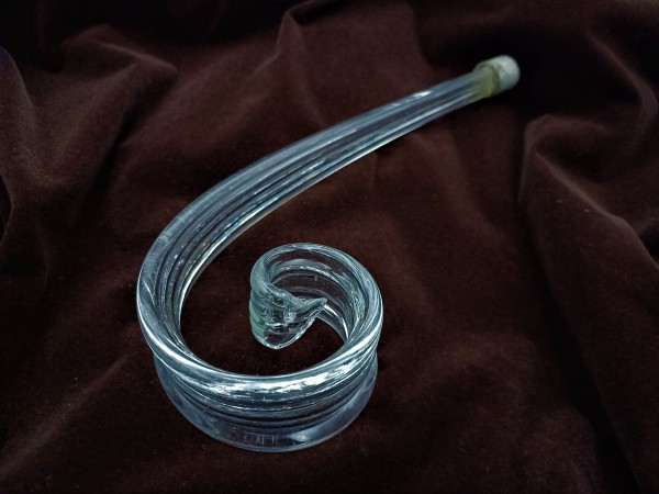 Murano Clear Glass Chandelier Scroll