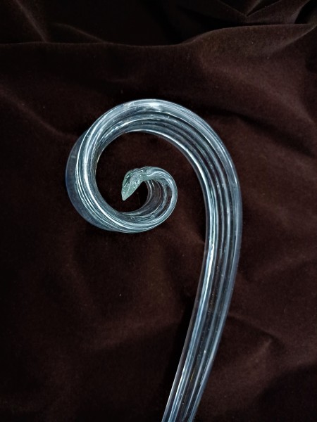 Murano Clear Glass Chandelier Scroll