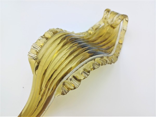 Murano Chandelier glass amber leaf crook 