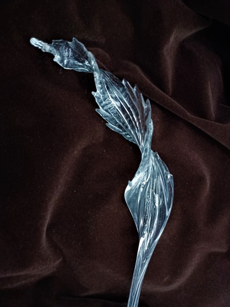 Venetian Twisted Clear Glass Chandelier Leaf  