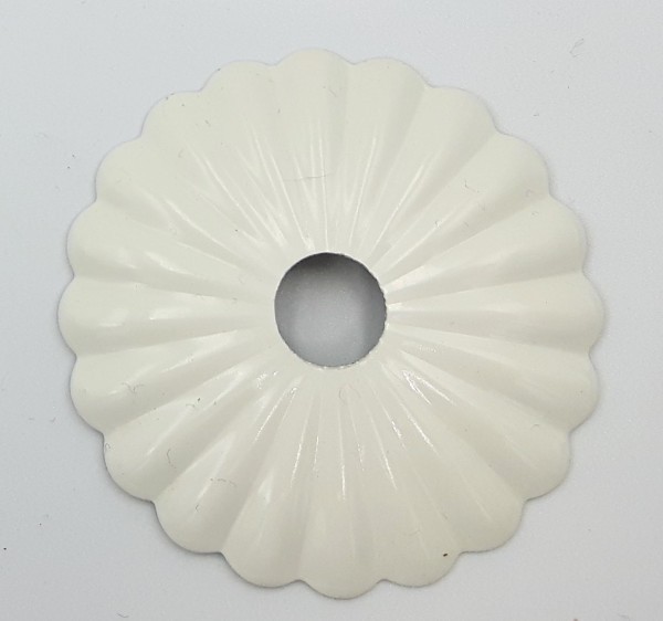 White Decorative Rosette flower cap cover 35mm Diameter with 10mm Hole