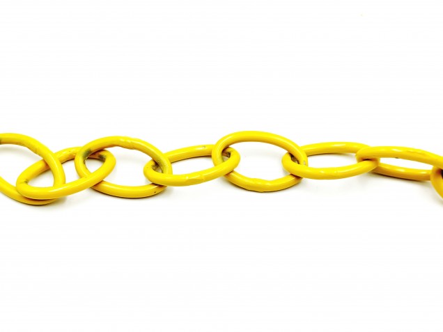 Yellow and chrome ceiling rose hook large or small with optional chain